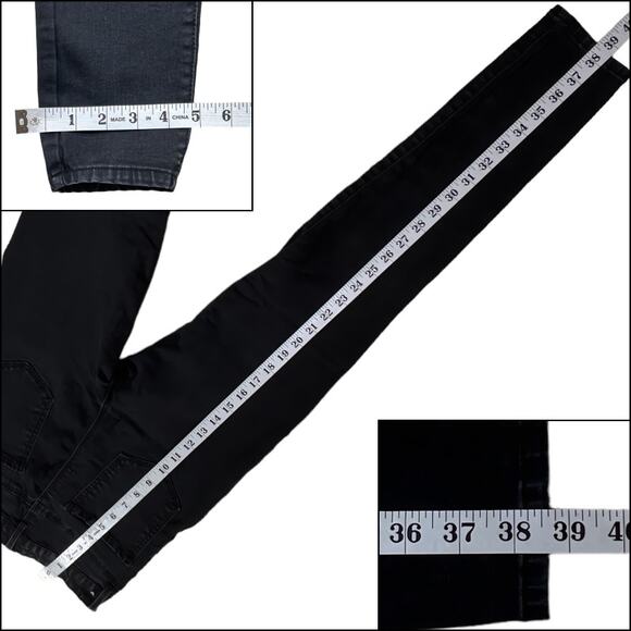 Forever 21 High Waist Skinny Jeans 5 Pocket Style Black Size 27 Ripples - Picture 11 of 11